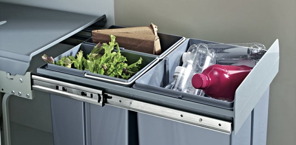 Dust bin in kitchen