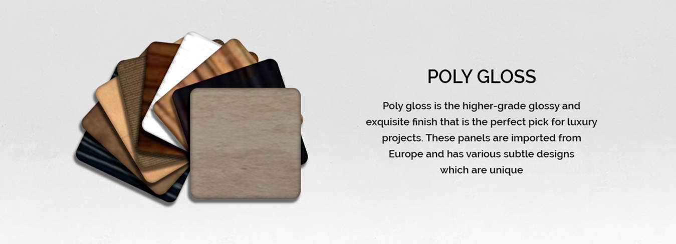 Cabinet with gloss finish